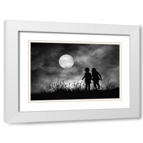 Where Ever You Go... White Modern Wood Framed Art Print with Double Matting by Lee, Hengki