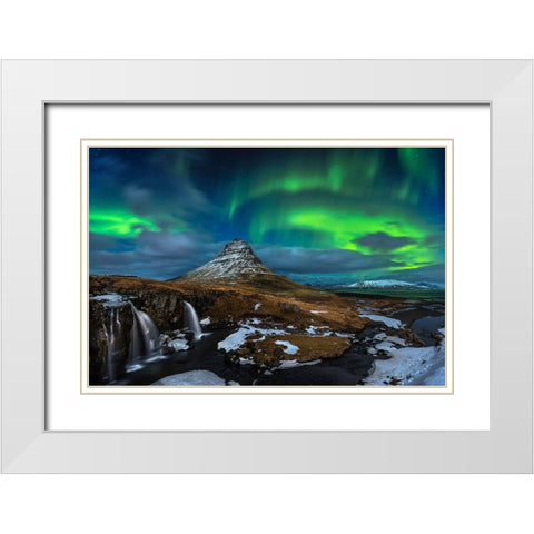 Magic Night White Modern Wood Framed Art Print with Double Matting by Nicholas Roemmelt, Dr.