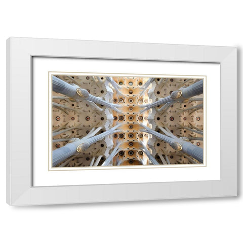 X White Modern Wood Framed Art Print with Double Matting by Koga, Hiroaki