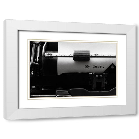 My Dear White Modern Wood Framed Art Print with Double Matting by Laercio, Luiz