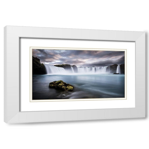 Eternal Flow White Modern Wood Framed Art Print with Double Matting by Wonisch, Andreas