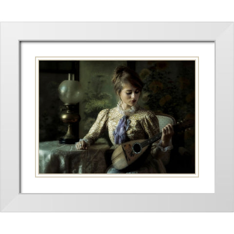 Untitled White Modern Wood Framed Art Print with Double Matting by kenp