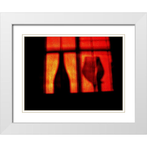A Glass Of Red Wine White Modern Wood Framed Art Print with Double Matting by Ludvigson, Anders