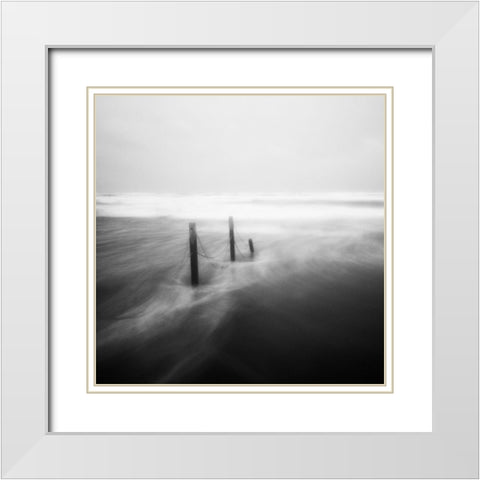 Appesi White Modern Wood Framed Art Print with Double Matting by Della Latta, Massimo