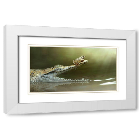 I Will Survive White Modern Wood Framed Art Print with Double Matting by Bhs, Fahmi