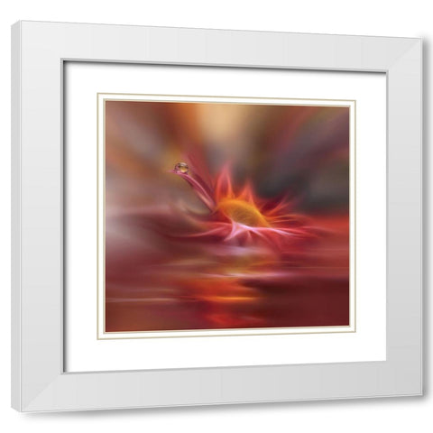 Song Of My Soul... White Modern Wood Framed Art Print with Double Matting by Nan, Juliana