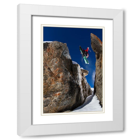 In Between The Rocks White Modern Wood Framed Art Print with Double Matting by Shu, Tristan