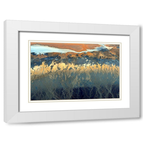 California Aerial White Modern Wood Framed Art Print with Double Matting by Ghirardini, Tanja