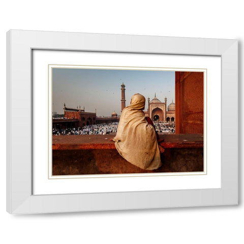 Teleportation White Modern Wood Framed Art Print with Double Matting by Dubey, Prateek