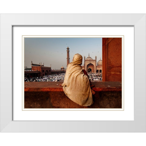 Teleportation White Modern Wood Framed Art Print with Double Matting by Dubey, Prateek
