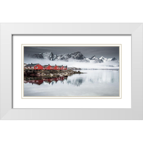 Lofoten White Modern Wood Framed Art Print with Double Matting by Yaakobi, Lior