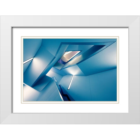 The Symphony Of The Lines White Modern Wood Framed Art Print with Double Matting by Roland Shainidze, Dr.