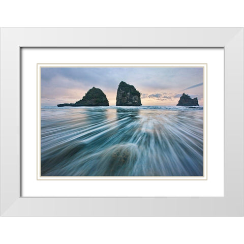 Wild West Coast White Modern Wood Framed Art Print with Double Matting by Zhang, Yan