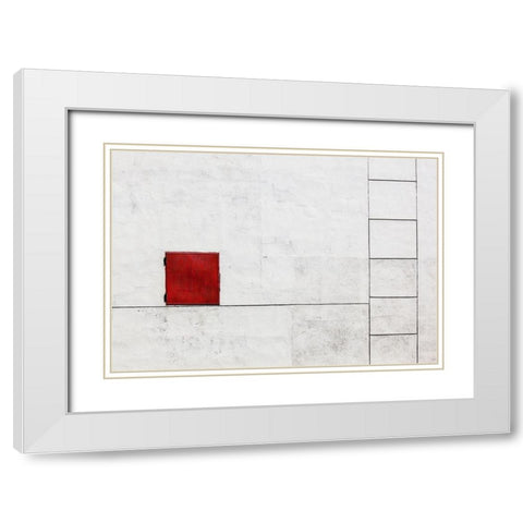 Suprematism Is All Around White Modern Wood Framed Art Print with Double Matting by Voeykova, Ksenia