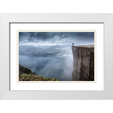 The View White Modern Wood Framed Art Print with Double Matting by Nicholas Roemmelt, Dr.