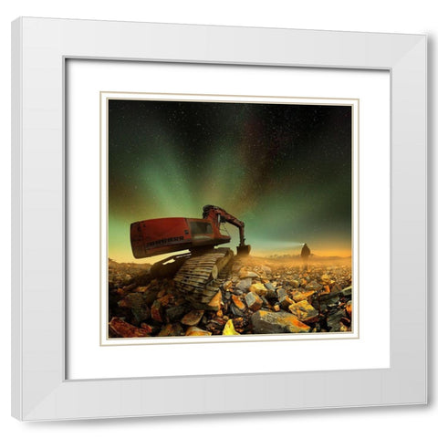 Goldherer White Modern Wood Framed Art Print with Double Matting by Majkut, Peter