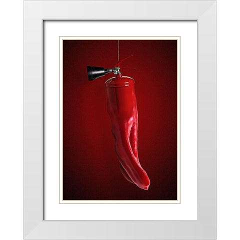 Unlikely #76 White Modern Wood Framed Art Print with Double Matting by Solo, Mister