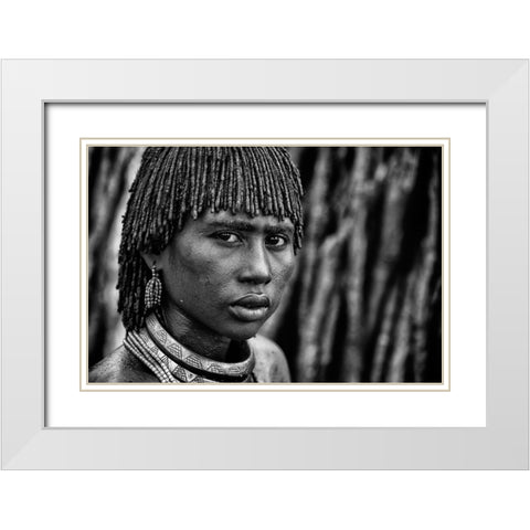 We Are The Same White Modern Wood Framed Art Print with Double Matting by Jovic, Goran