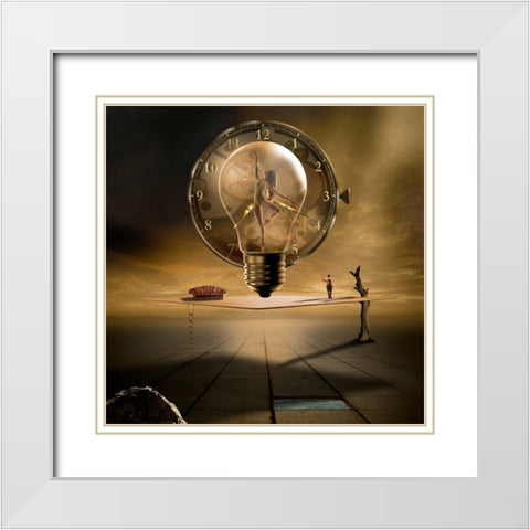 Even In The Quietest Moment White Modern Wood Framed Art Print with Double Matting by Pfleghart, Franziskus