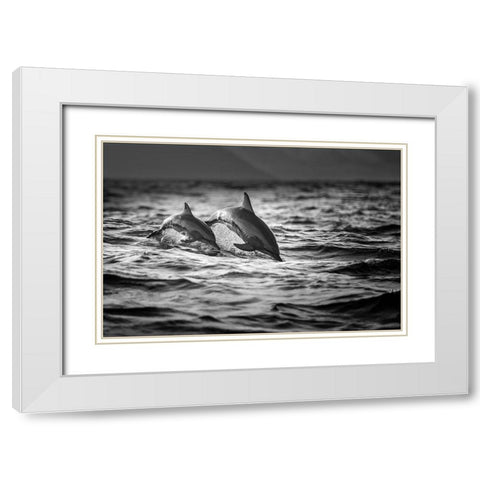 The Mother And The Baby White Modern Wood Framed Art Print with Double Matting by Song, Gunarto