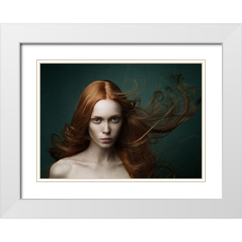 Untitled White Modern Wood Framed Art Print with Double Matting by Leonidchenko, Sergey
