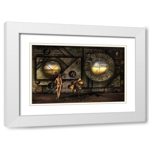 Was Salvador Here? White Modern Wood Framed Art Print with Double Matting by Pfleghart, Franziskus