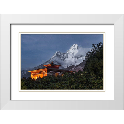 As Night Falls White Modern Wood Framed Art Print with Double Matting by Wrobel, Karsten