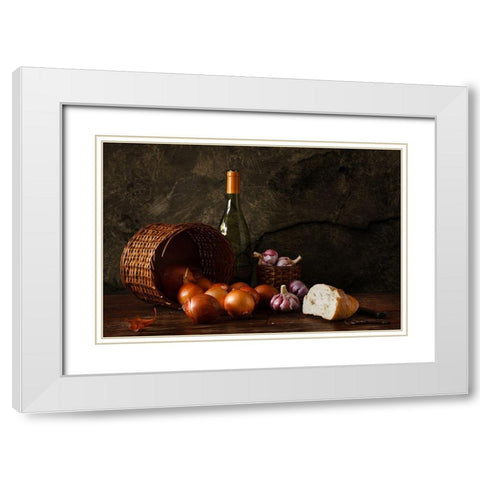 Italia White Modern Wood Framed Art Print with Double Matting by Laercio, Luiz