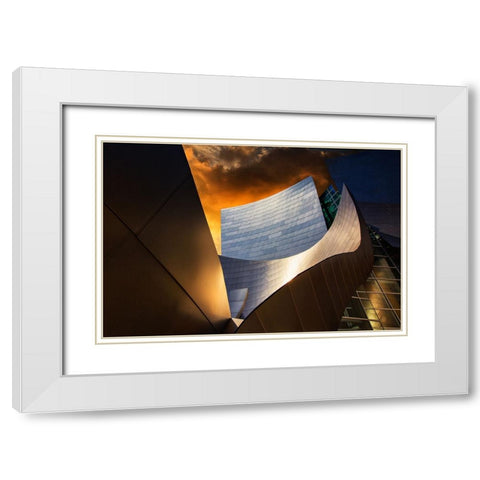 Untitled White Modern Wood Framed Art Print with Double Matting by Jones, Ron