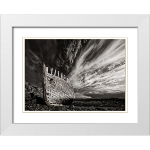 Permanent Place White Modern Wood Framed Art Print with Double Matting by H. Ingibergsson, Torsteinn