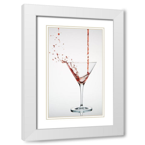 Cocktail White Modern Wood Framed Art Print with Double Matting by Pabst, Christian