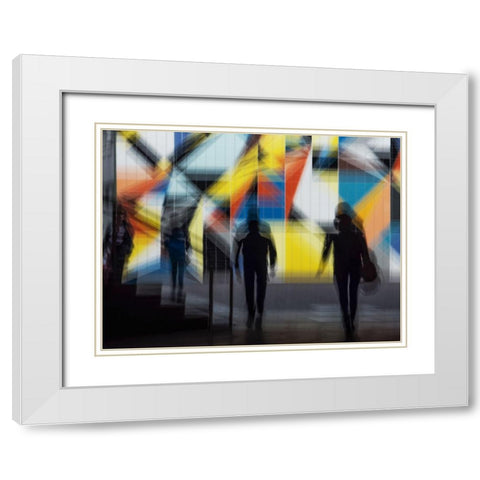 Passing By White Modern Wood Framed Art Print with Double Matting by Lenzen, Klaus
