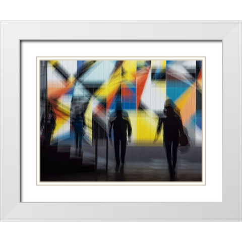 Passing By White Modern Wood Framed Art Print with Double Matting by Lenzen, Klaus