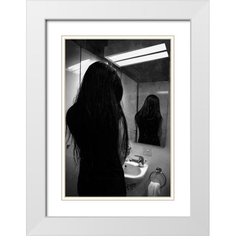 I Hate Mirror White Modern Wood Framed Art Print with Double Matting by Skip, Anthony