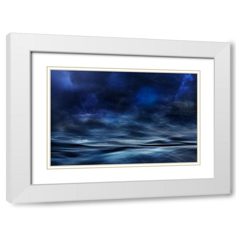 Lost At Sea White Modern Wood Framed Art Print with Double Matting by Marthinussen, Willy