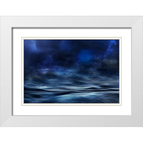 Lost At Sea White Modern Wood Framed Art Print with Double Matting by Marthinussen, Willy
