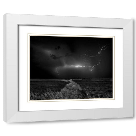 Sometimes The Sky Explodes ... White Modern Wood Framed Art Print with Double Matting by Depaepe, Yvette