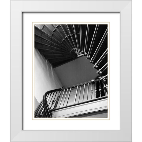 Untitled White Modern Wood Framed Art Print with Double Matting by Stefan, Jacek