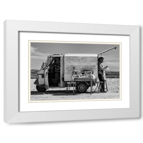 Work Of A Lifetime White Modern Wood Framed Art Print with Double Matting by Sarmento, Luis