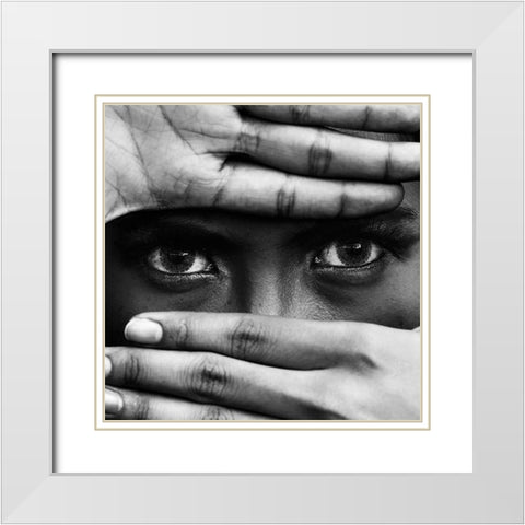 Untitled White Modern Wood Framed Art Print with Double Matting by Alrasyid, Ajie