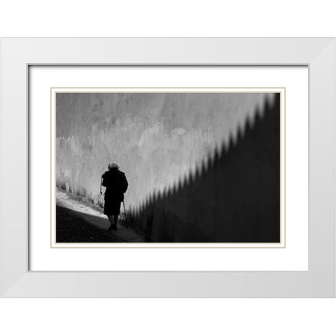 The Great Wall White Modern Wood Framed Art Print with Double Matting by Carlos, KK