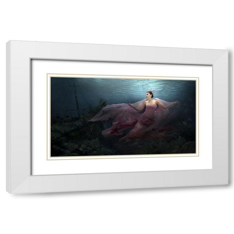 Legend Of Nymph White Modern Wood Framed Art Print with Double Matting by Suherman, Martha