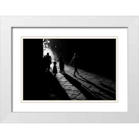 Into The Sun White Modern Wood Framed Art Print with Double Matting by Buda, Simone