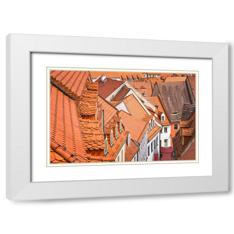 The Color Of These Roofs... White Modern Wood Framed Art Print with Double Matting by Feldtkeller, Andreas