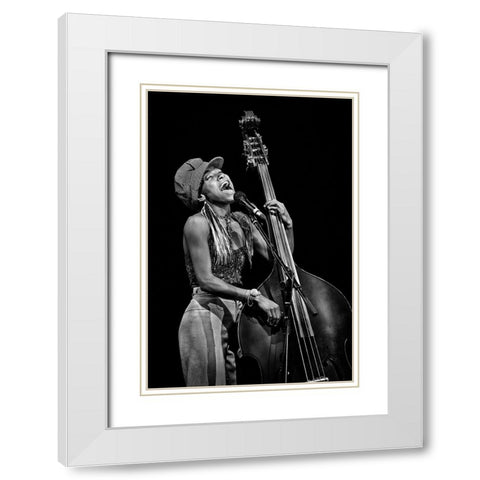 The Bass Singer White Modern Wood Framed Art Print with Double Matting by Cocks, Leonard