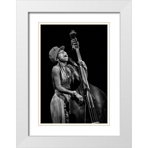 The Bass Singer White Modern Wood Framed Art Print with Double Matting by Cocks, Leonard