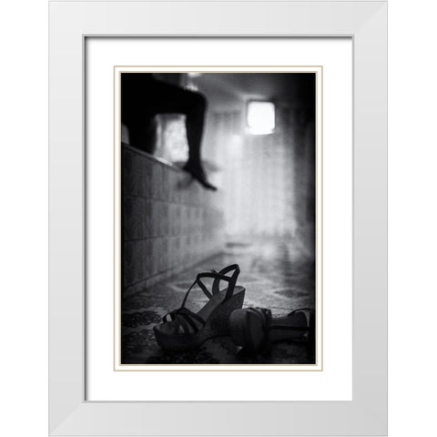 Bring Forth Ye Shadow White Modern Wood Framed Art Print with Double Matting by Pergioudakis, Manos