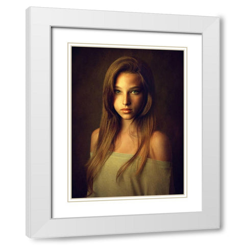 Tanya White Modern Wood Framed Art Print with Double Matting by Rise, Zachar