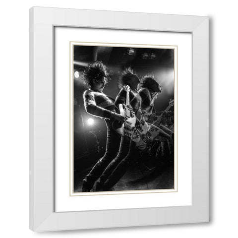 Afterimage White Modern Wood Framed Art Print with Double Matting by Nakamatsu, Kenji