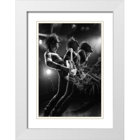 Afterimage White Modern Wood Framed Art Print with Double Matting by Nakamatsu, Kenji
